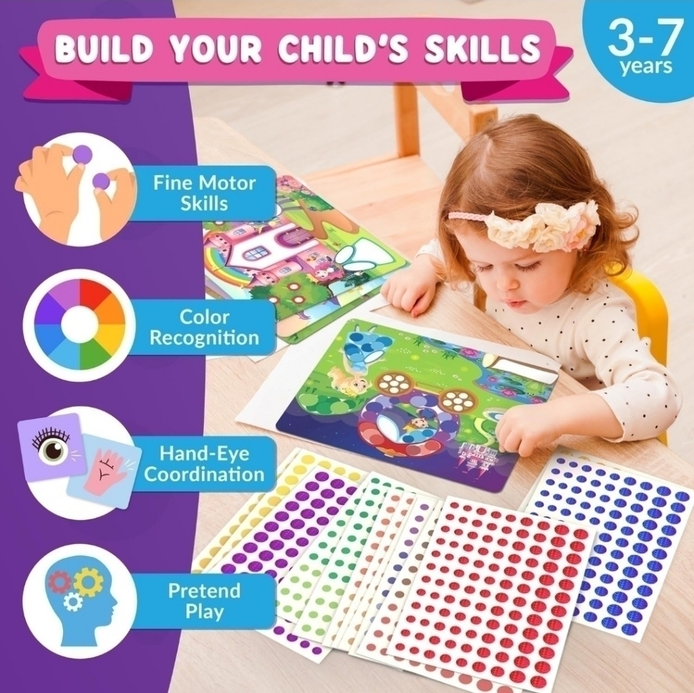 Dot Art Activity - Unicorn & Princess Sticker Art Kit - Picture 4 of 7